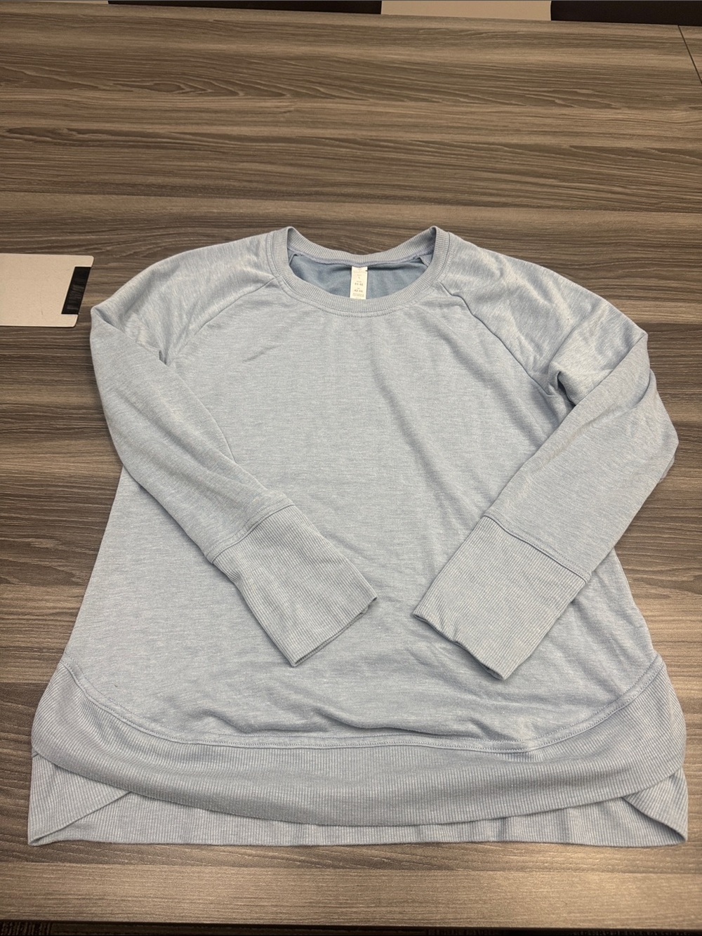 Balance Collection Pale Blue Raglan Pullover Sweatshirt